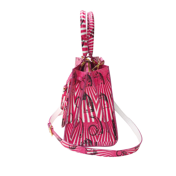 Cara Tote Medium_Saddle Chain M_Pink