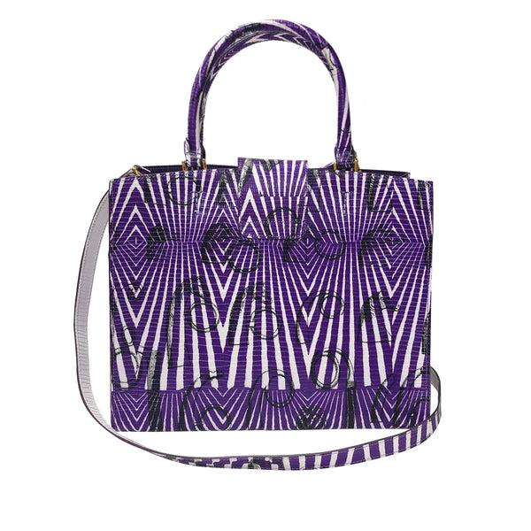 Cara Tote Medium_Saddle Chain M_Plum
