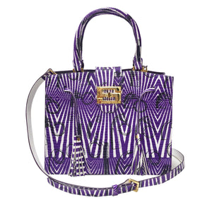 Cara Tote Medium_Saddle Chain M_Plum
