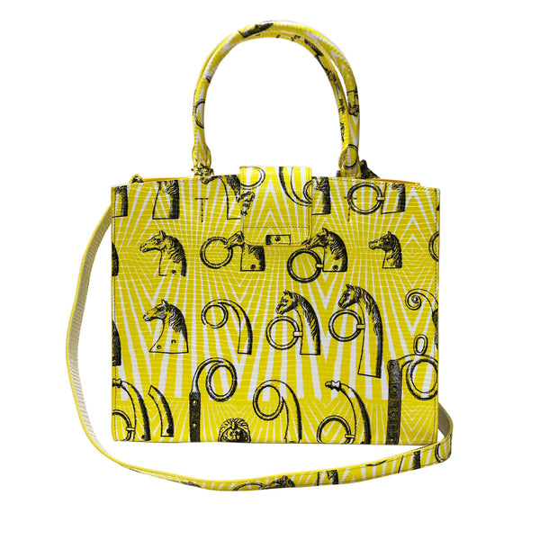 Cara Tote Medium_Saddle Chain M_Yellow
