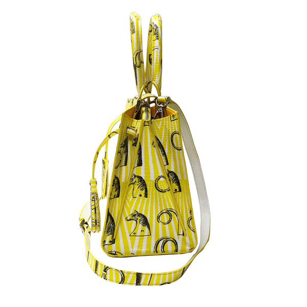 Cara Tote Medium_Saddle Chain M_Yellow