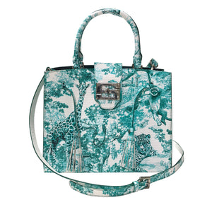 Cara Tote Medium_Safari Toile White_White Jade