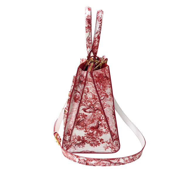 Cara Tote Medium_Safari Toile White_White Red