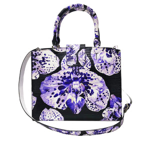 Cara Tote Medium_Speckled Orchid Ground_Black Purple