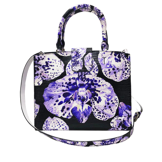 Cara Tote Medium_Speckled Orchid Ground_Black Purple