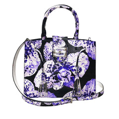 Cara Tote Medium_Speckled Orchid Ground_Black Purple