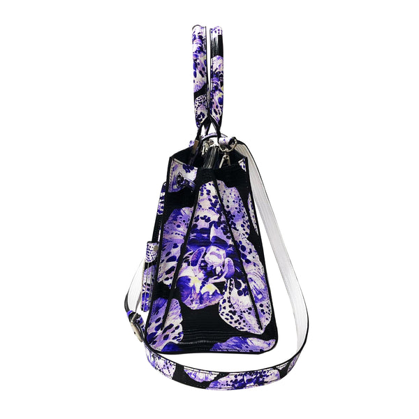 Cara Tote Medium_Speckled Orchid Ground_Black Purple