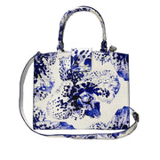Cara Tote Medium_Speckled Orchid White_White Blue