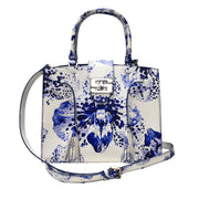 Cara Tote Medium_Speckled Orchid White_White Blue