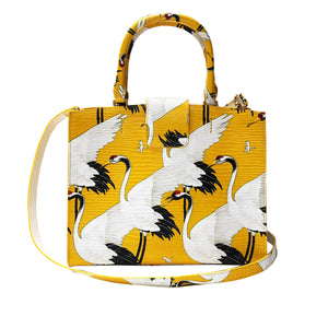 Cara Tote Medium_White Crane Bright_Daffodile Yellow