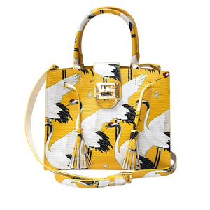 Cara Tote Medium_White Crane Bright_Daffodile Yellow