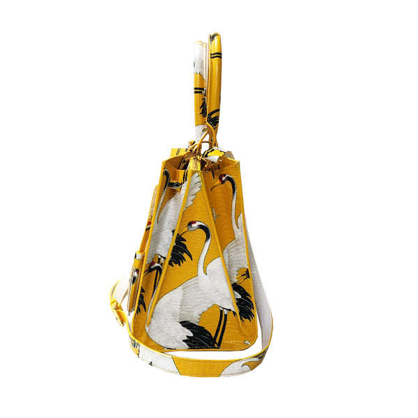 Cara Tote Medium_White Crane Bright_Daffodile Yellow