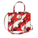 Cara Tote Medium_White Crane Bright_Orange