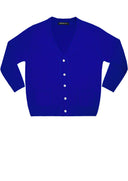 Short | Solid | Cobalt Blue | Front-1 | Cardigan by Samantha Sung