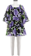 Cozette Dress Square Neck 3/4 Sleeve with Hamilton Belt Mini Length Cotton Musola (Carnation Giraffe)