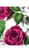 Vivien Dress #1 V Neck Sleeveless Midi Length Cotton Musola (Casanova Rose All Over Bright)