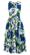 Aster Dress Crew Neck Sleeveless Midi Length Cotton Musola (Casanova Rose All Over Bright)
