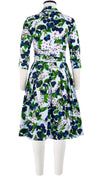 Audrey Dress #1 Shirt Collar 3/4 Sleeve Cotton Stretch (Cherry Blossom)