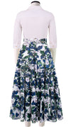 Mia Skirt with Hamilton Belt Midi Plus Length Cotton Musola (Cherry Blossom)
