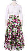 Emma Skirt Midi Plus Length Cotton Musola (Cherry Blossom)