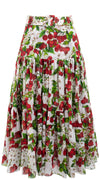 Emma Skirt Midi Plus Length Cotton Musola (Cherry Blossom)