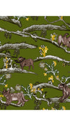 Laurent Dress Shirt Collar 3/4 Sleeve Long Length Wool Musola (Forest Animal)