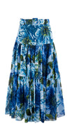 Emma Skirt Midi Plus Length Cotton Musola (Giant Poppy Ground)