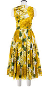 Aster Dress Crew Neck Sleeveless Midi Length Cotton Musola (Giant Poppy White)