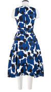 Clara Dress Crew Neck Sleeveless Long Length Cotton Stretch (Giraffe Dot)