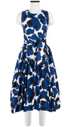 Clara Dress Crew Neck Sleeveless Long Length Cotton Stretch (Giraffe Dot)