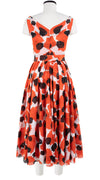 Vivien Dress #1 V Neck Sleeveless Midi Plus Length Cotton Musola (Giraffe Dot)