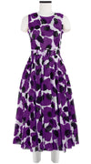 Aster Dress Crew Neck Sleeveless Midi Length Cotton Musola (Giraffe Dot)