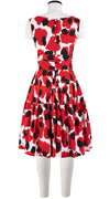 Rose Dress Boat Neck Sleeveless Cotton Stretch (Giraffe Dot)