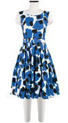 Rose Dress Boat Neck Sleeveless Cotton Stretch (Giraffe Dot)