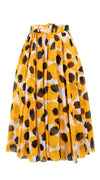 Aster Skirt #1 with Belt Midi Length Cotton Musola (Giraffe Dot)