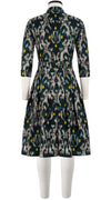 Audrey Dress #1 Shirt Collar 3/4 Sleeve Cotton Stretch (Ikat Indoor)
