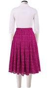 Zeller Skirt Long Length Cotton Musola (Indigo Check)