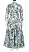 Laurent Dress Shirt Collar 3/4 Sleeve Midi Length Cotton Stretch (Lillie Toile)