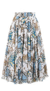 Aster Skirt #1 with Belt Midi Length Cotton Musola (Lillie Toile)