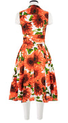 Clara Dress Shirt Collar Sleeveless Long Length Cotton Stretch (May Sunflower)