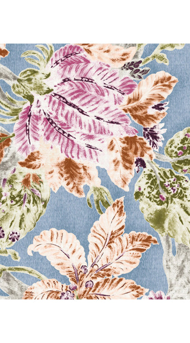 Florance Dress #2 Boat Neck 1/2 Sleeve Long Length Cotton Stretch (Millie Fruit Toile)