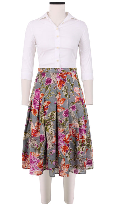 Zeller Skirt Long Length Cotton Musola (Millie Fruit Toile)