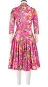 Audrey Dress #2 Shirt Collar 3/4 Sleeve Cotton Stretch (Millie Fruit Toile)