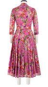 Audrey Dress #4 Shirt Collar 3/4 Sleeve Midi Length Cotton Musola (Millie Fruit Toile)