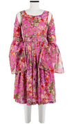Florance Dress #2 Boat Neck Mini Cap Sleeve Long Length Cotton Musola (Millie Fruit Toile)