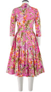Laurent Dress Shirt Collar 3/4 Sleeve Long Length Cotton Stretch (Millie Fruit Toile)
