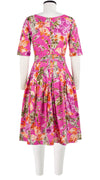 Rachel Dress Boat Neck 1/2 Sleeve Cotton Stretch (Millie Fruit Toile)