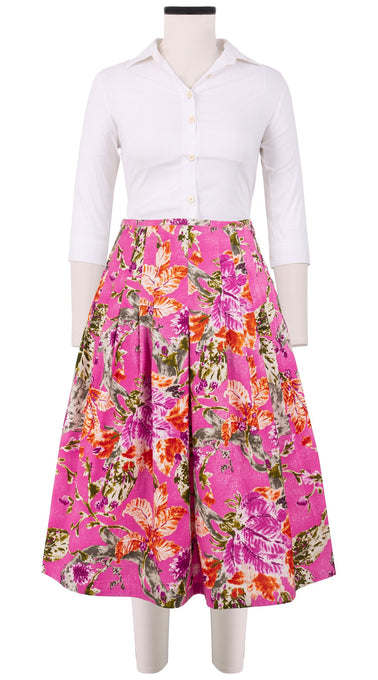 Zelda Skirt Long Length Cotton Stretch (Millie Fruit Toile)