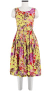 Florance Dress #2 Boat Neck Mini Cap Sleeve Long Length Cotton Musola (Millie Fruit Toile)