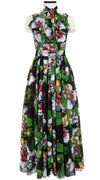 Vivien Dress #1 V Neck Sleeveless Maxi Length Cotton Musola (Mode Orchid)